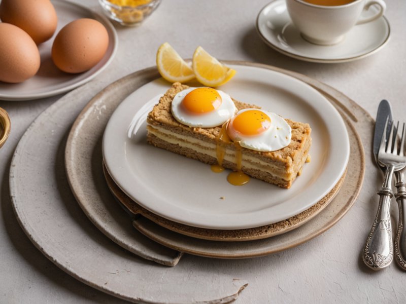 Gâteau de Pâques : biscuit et crème au beurre café