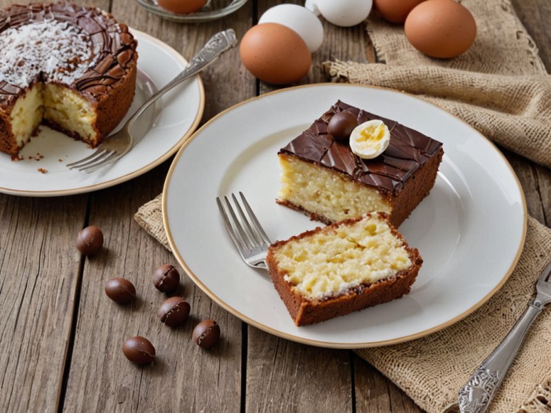 Gâteau à la noix de coco et chocolat