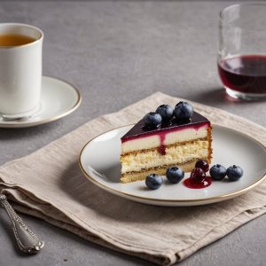 Gâteau magique myrtilles