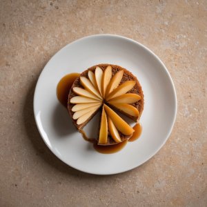 Gâteau pain d'épices pomme poire caramel