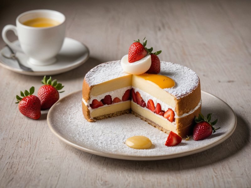 Gâteau roulé à la mousse de fraises