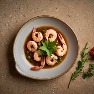 Gambas à l'ail