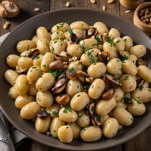 Gnocchi au gorgonzola et champignons