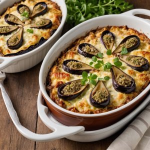 Gratin d'aubergines à l'ail