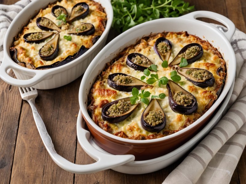 Gratin d'aubergines à l'ail