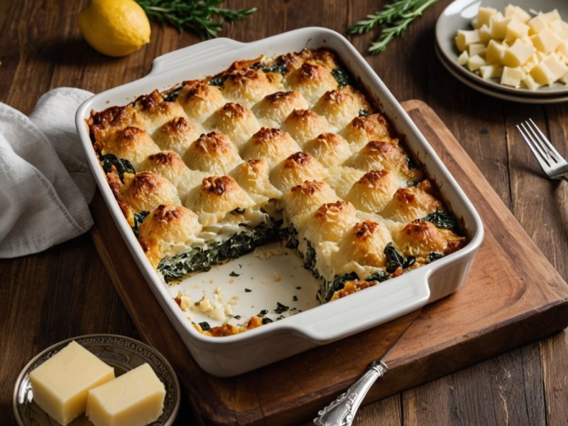 Gratin d'épinards au parmesan