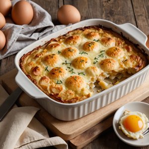 Gratin dauphinois avec oeuf