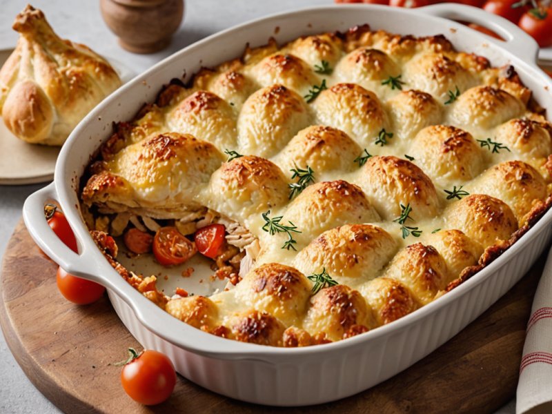 Gratin de chou-fleur au poulet