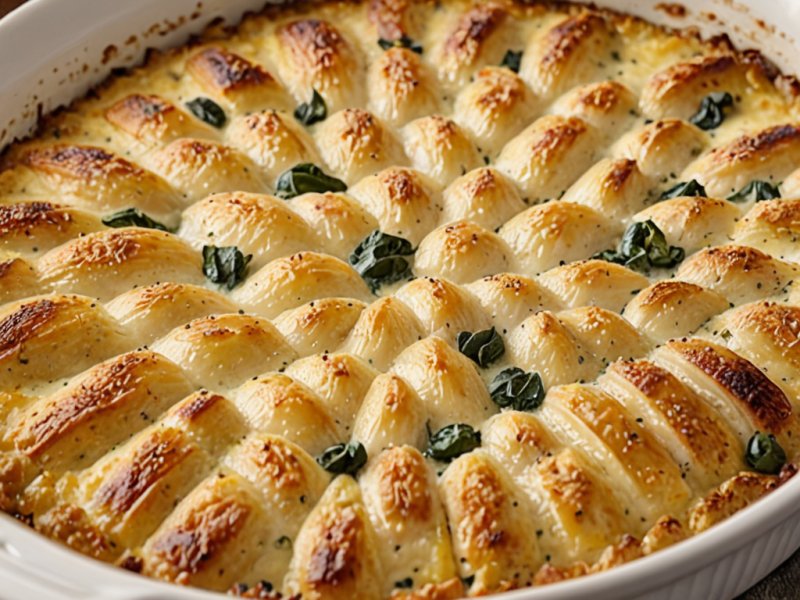 Gratin de merlan farci aux épinards