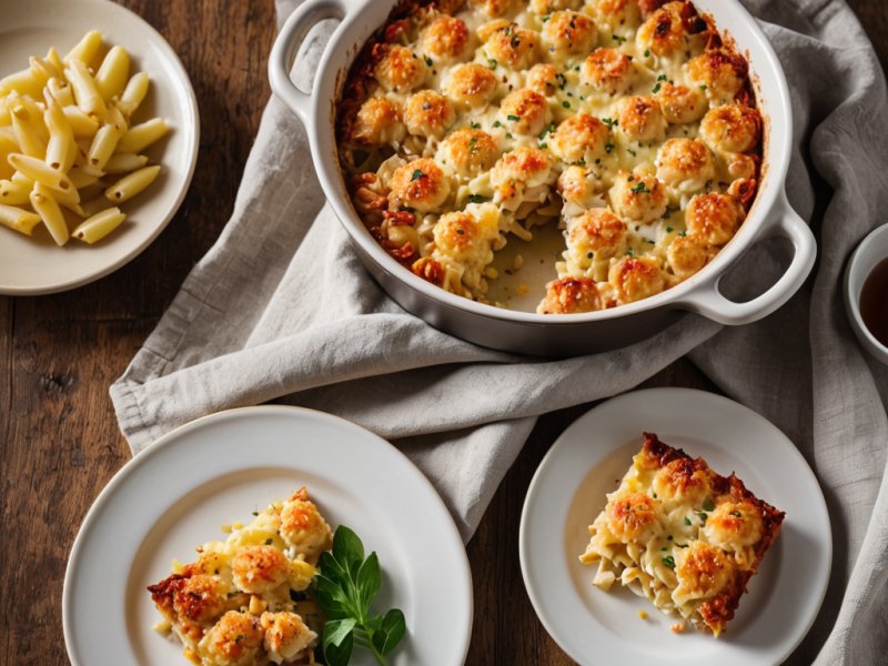 Gratin de pâtes au crabe