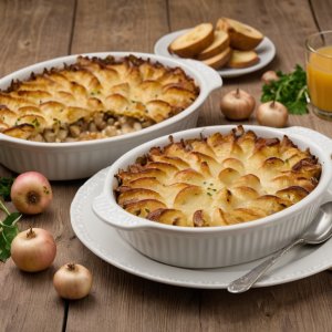 Gratin de pommes de terre et champignons