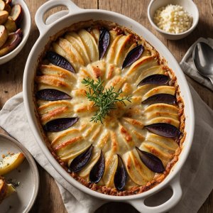 Gratin de pommes de terre et d'aubergines