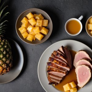Jarret de porc à l'ananas