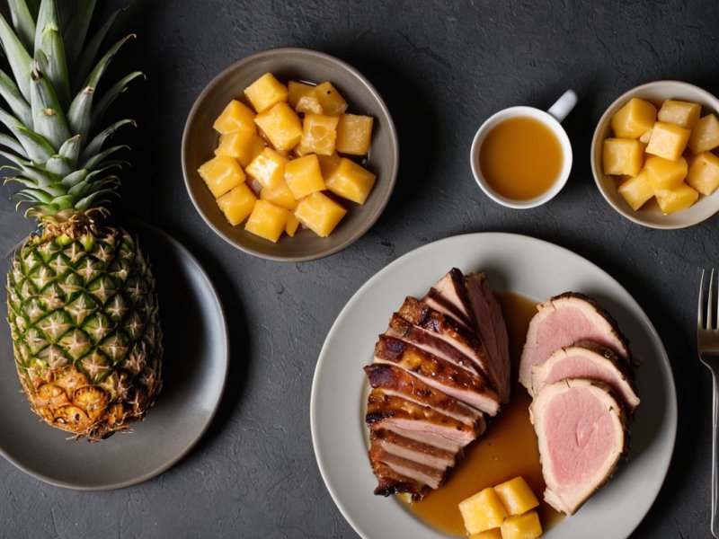 Jarret de porc à l'ananas