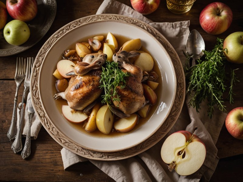 Lapin au cidre et aux pommes