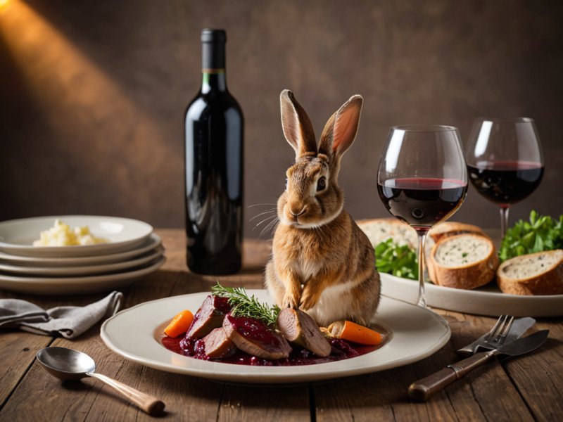 Lapin au vin rouge