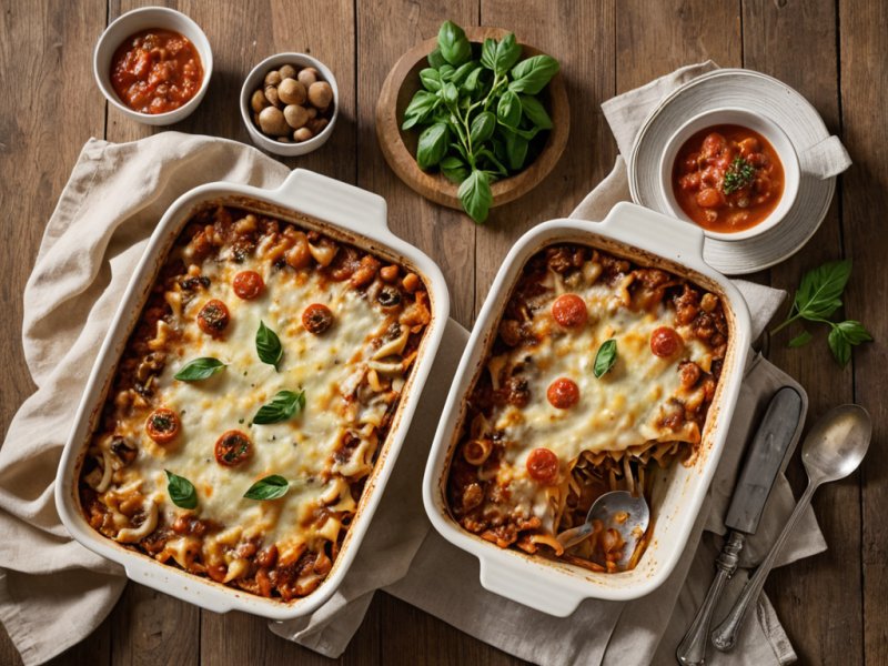 Lasagnes végétariennes aux courgettes et champignons