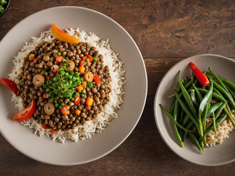 Lentilles corail au wok