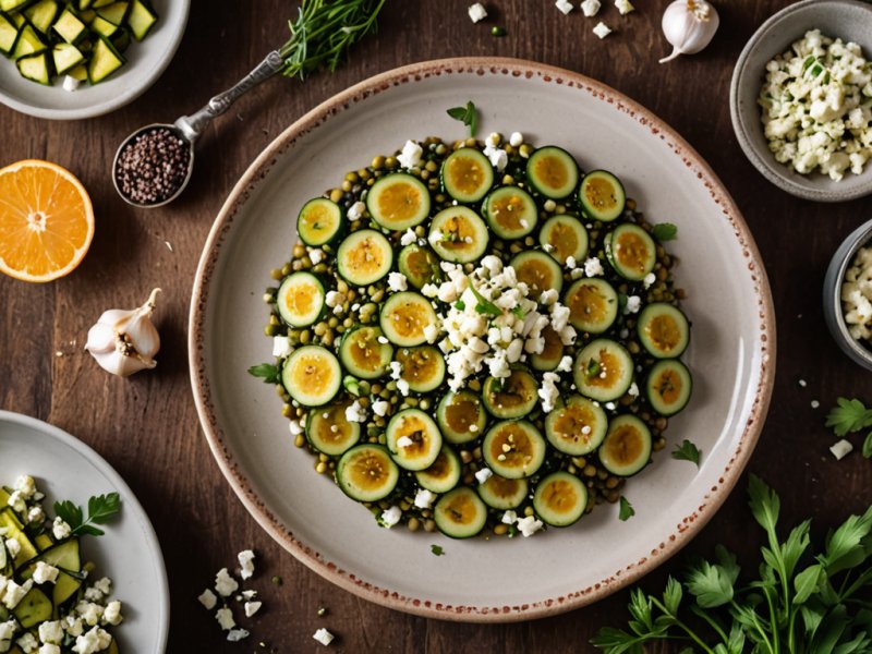 Lentilles corail aux courgettes et feta