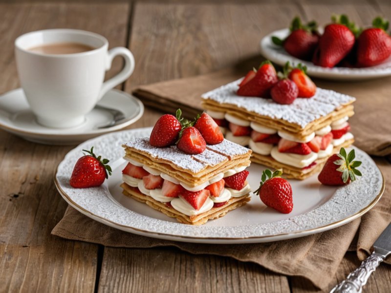 Mille-feuille aux fraises