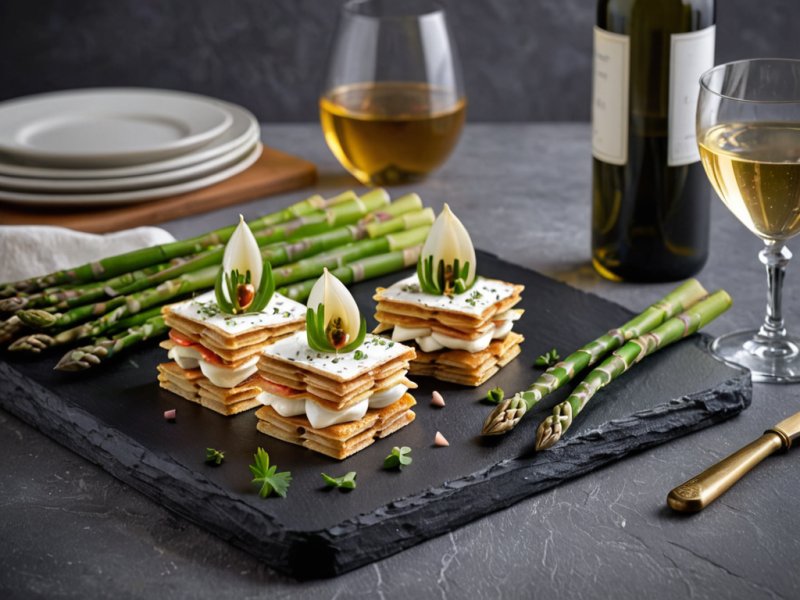 Mille-feuille aux légumes de printemps
