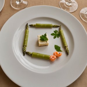 Mini cake salé asperges-crevettes