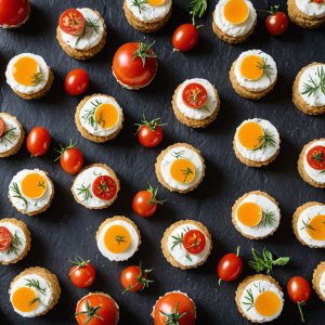 Mini cakes chèvre - courgettes - tomates