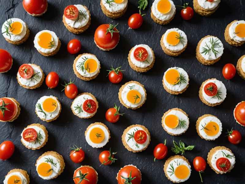 Mini cakes chèvre - courgettes - tomates
