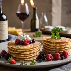 Mini crêpes au fromage frais et aux herbes