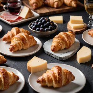 Mini croissant jambon fromage