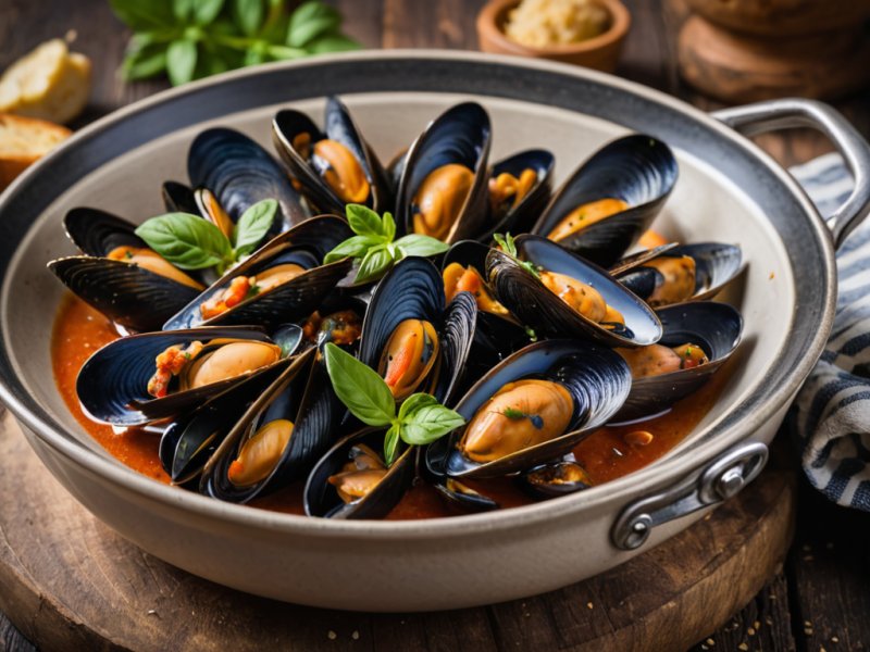 Moules Tomate Basilic