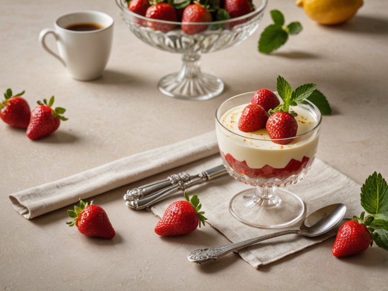 Mousse de fraise légère