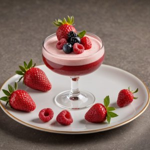 Mousse framboise et fraise