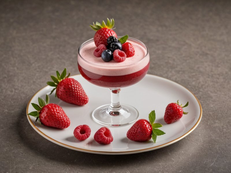 Mousse framboise et fraise