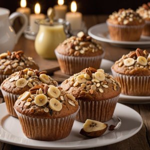 Muffins bananes noix