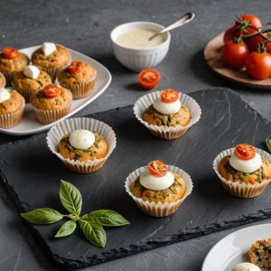 Muffins tomate pesto