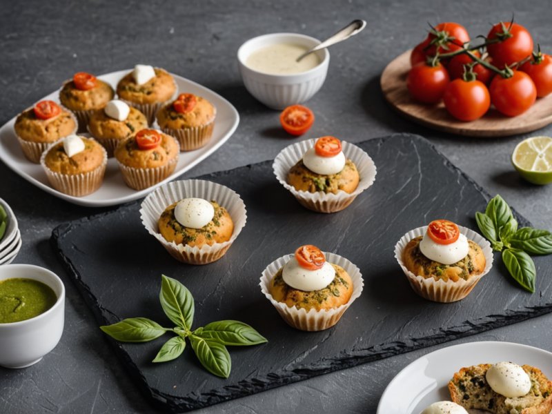 Muffins tomate pesto