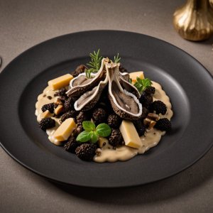 Emulsión de perejil con morillas