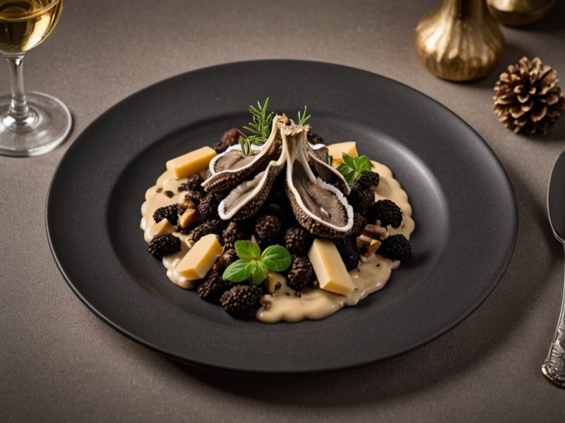 Émulsion de poireaux aux morilles