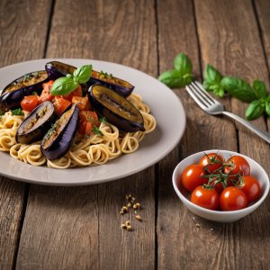 Nouilles aux aubergines