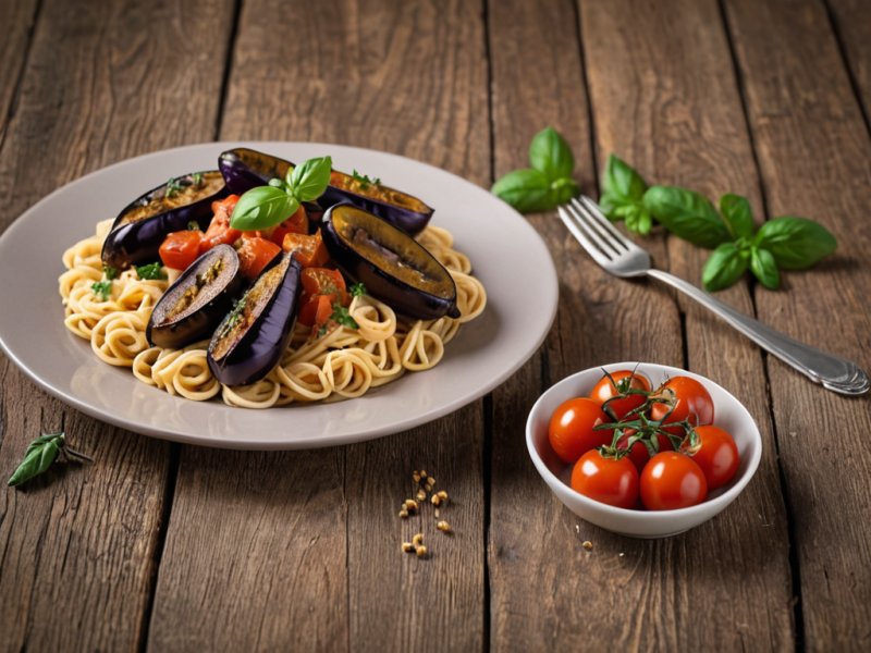 Nouilles aux aubergines