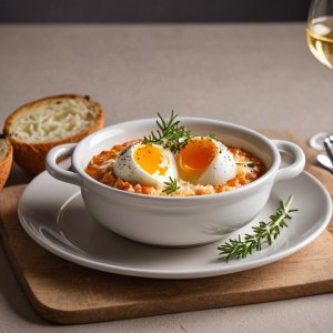 Oeuf cocotte aux poireaux et parmesan