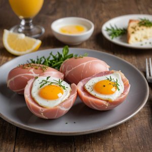 Oeufs brouillés au Jambon