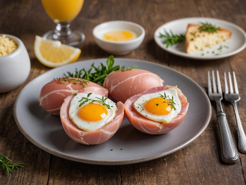 Oeufs brouillés au Jambon