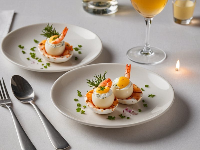 Oeufs farcis aux crevettes