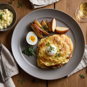 Omelette de pommes de terre au fromage