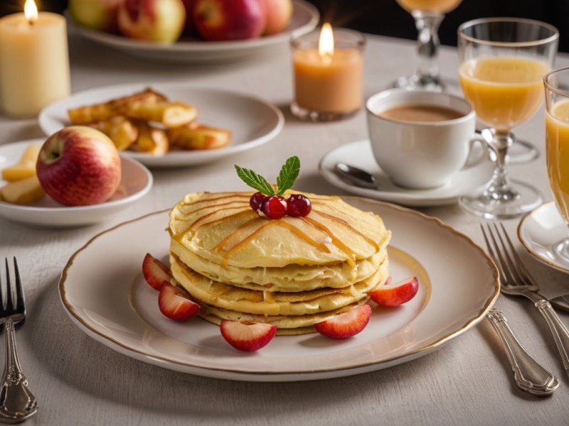 Omelette sucrée aux pommes