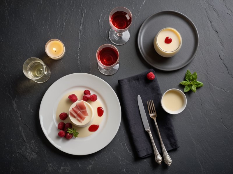 Panna Cotta au parmesan et jambon de parme