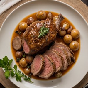 épaule d'agneau sautée aux oignons
