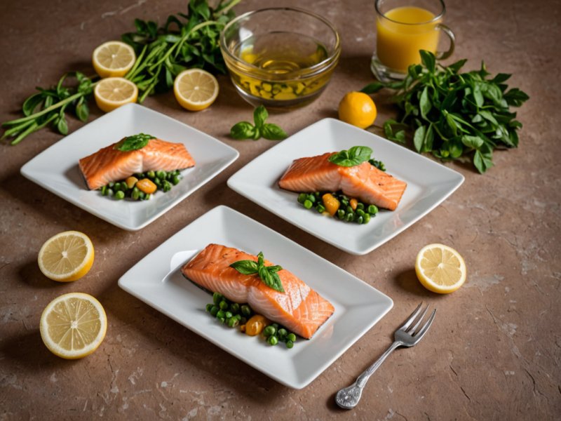 Pavés de saumon au basilic